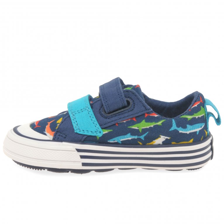 Charles Clinkard Clarks Foxing Ocean T Boys Canvas Shoes