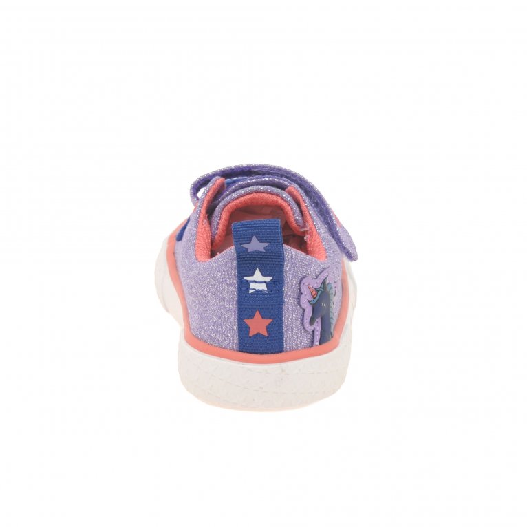 Charles Clinkard Clarks Foxing Play T Girls Infant Canvas Trainers