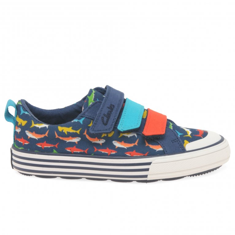 Charles Clinkard Clarks Foxing Split K Boys Canvas Shoes