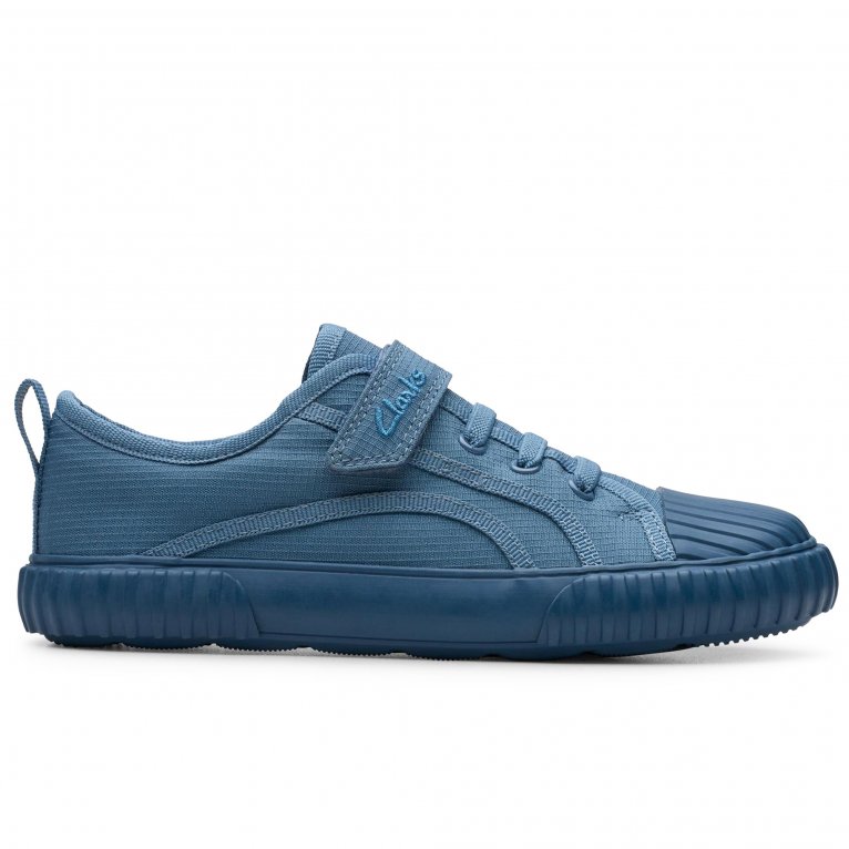 Charles Clinkard Clarks Foxing Stitch K Kids Canvas Shoes