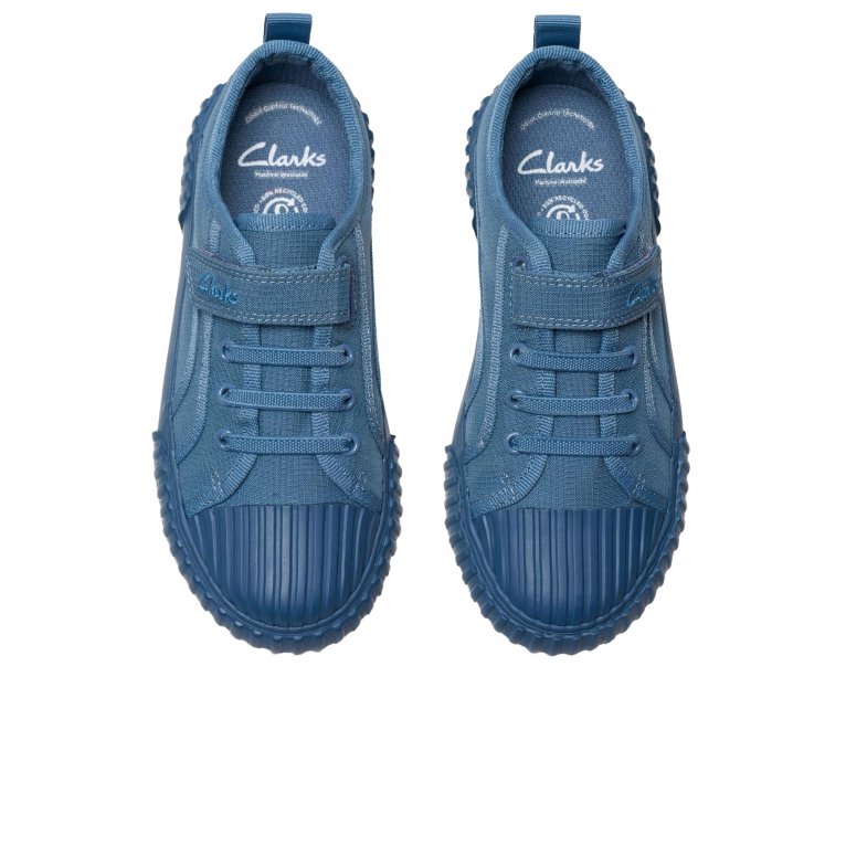 Charles Clinkard Clarks Foxing Stitch K Kids Canvas Shoes