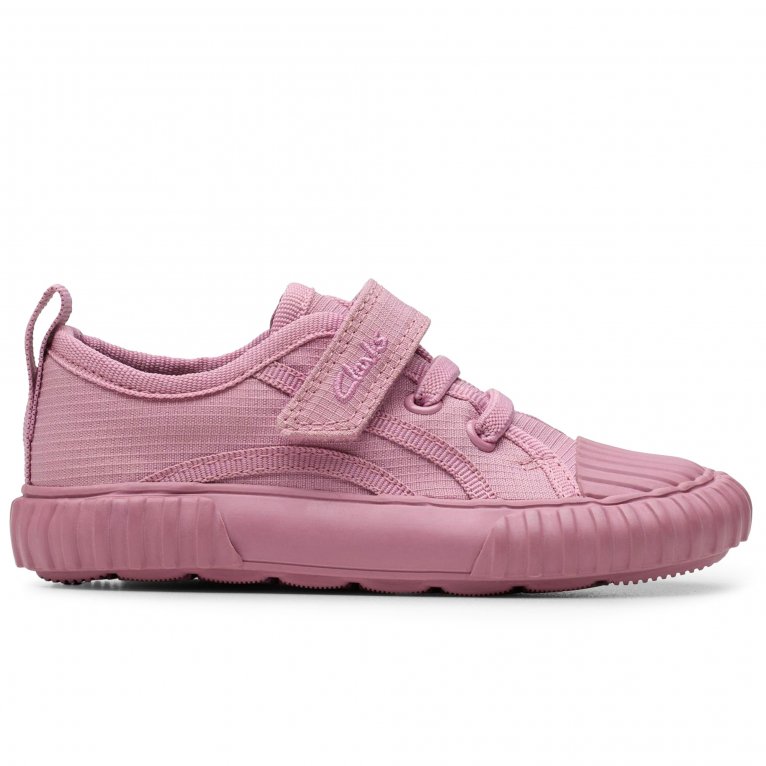 Charles Clinkard Clarks Foxing Stitch T Girls Infant Canvas Shoes