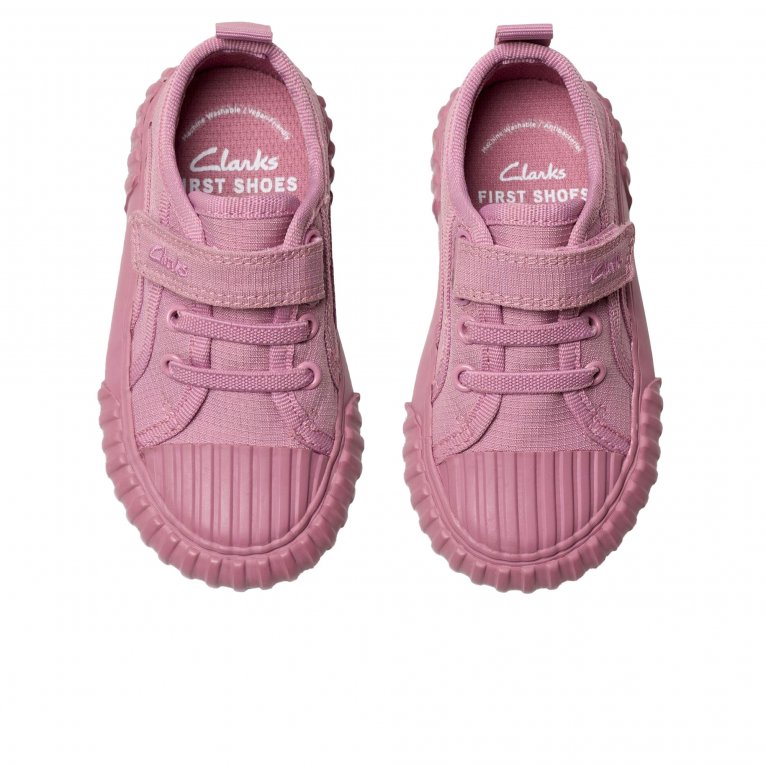 Charles Clinkard Clarks Foxing Stitch T Girls Infant Canvas Shoes