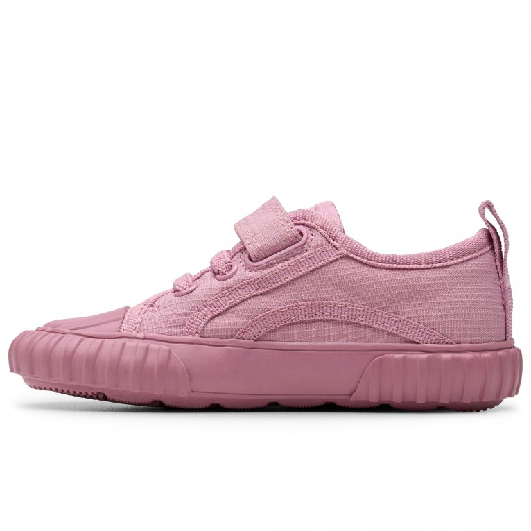 Charles Clinkard Clarks Foxing Stitch T Girls Infant Canvas Shoes