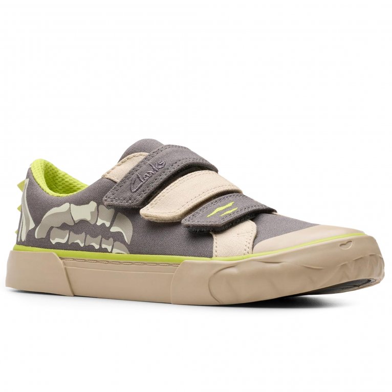 charles clinkard Clarks Foxing Stomp K Boys Canvas Shoes