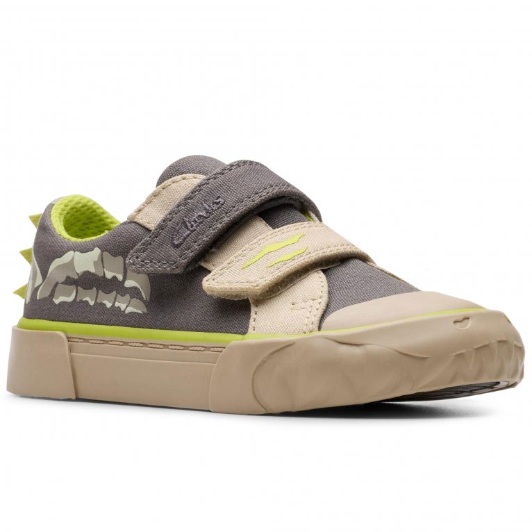 charles clinkard Clarks Foxing Stomp T Boys Infant Canvas Shoes