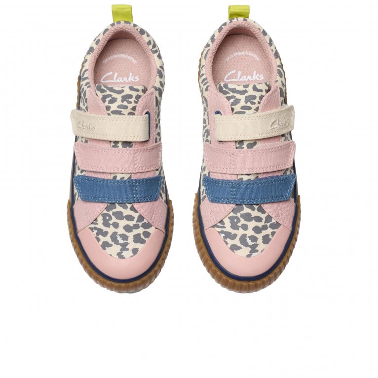 Charles Clinkard Clarks Foxing Vibe K Girls Canvas Shoes