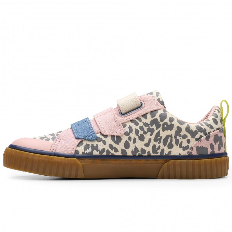 Charles Clinkard Clarks Foxing Vibe K Girls Canvas Shoes