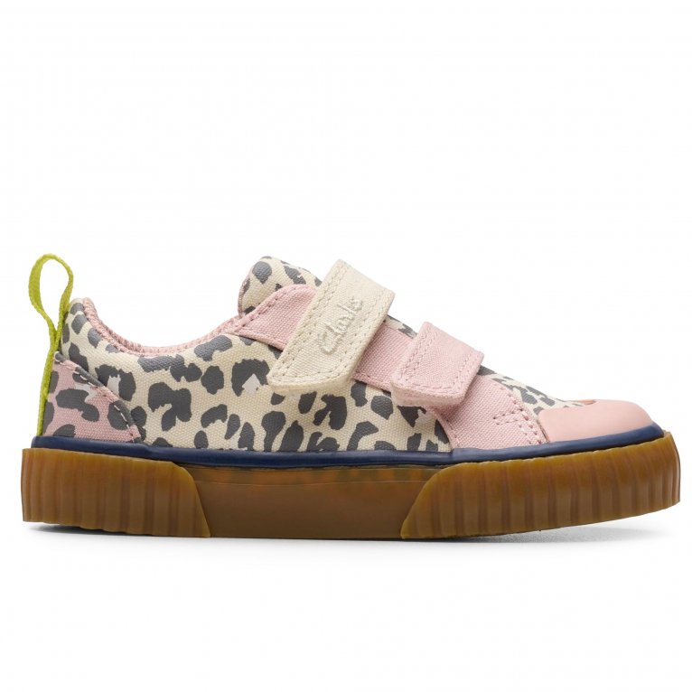 Charles Clinkard Clarks Foxing Vibe T Girls Infant Canvas Shoes