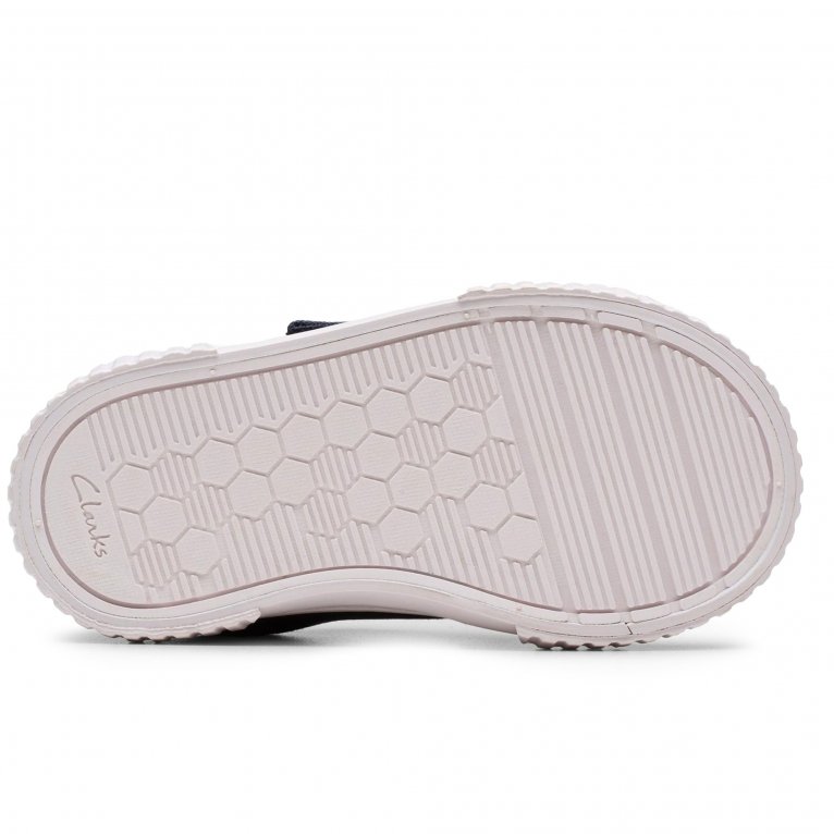 Charles Clinkard Clarks Foxing Vibe T Kids Canvas Shoes