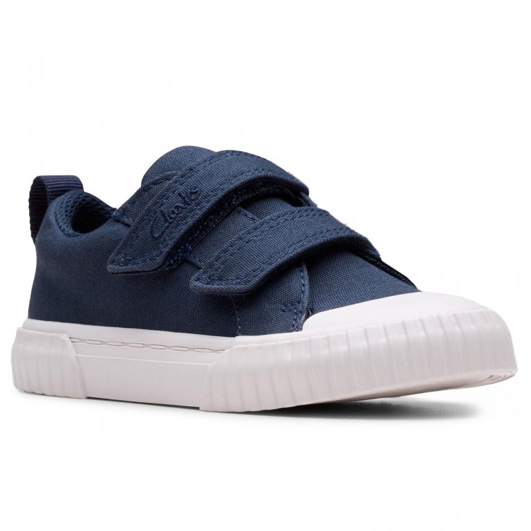 charles clinkard Clarks Foxing Vibe T Kids Canvas Shoes