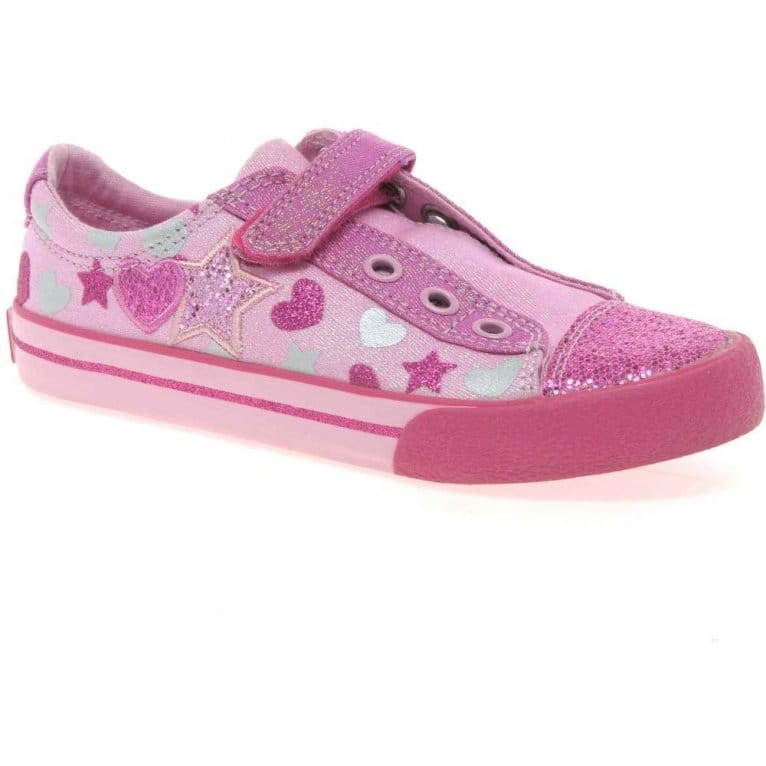 charles clinkard Clarks Glitter Be Infant Girls Canvas Shoes