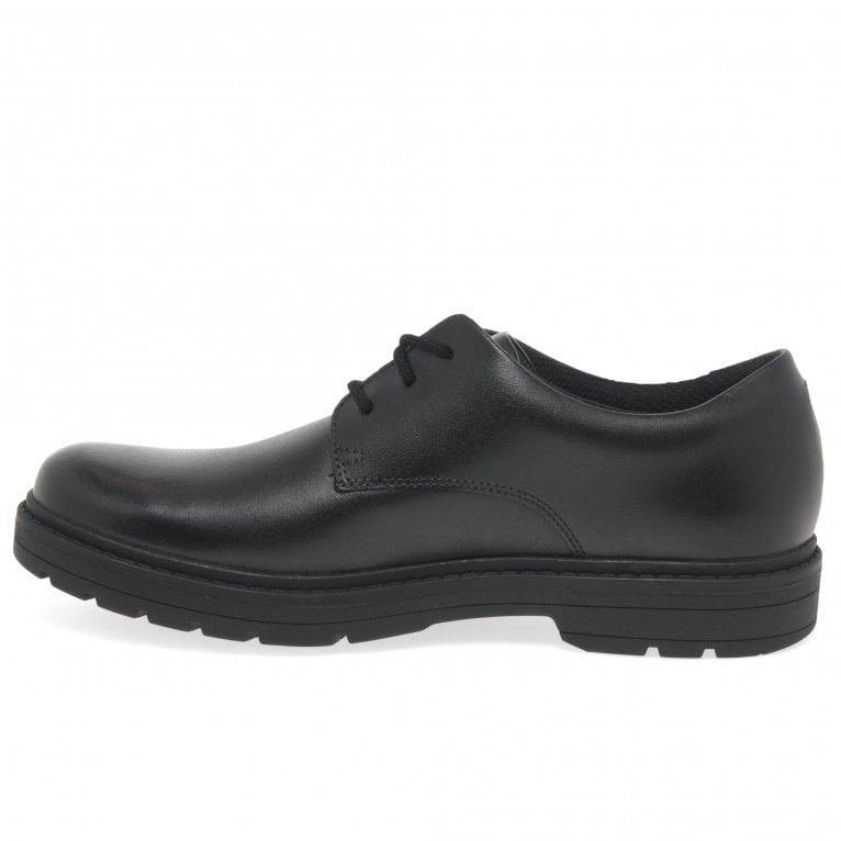 Charles Clinkard Clarks Loxham Derby Y Senior Kids School Shoes
