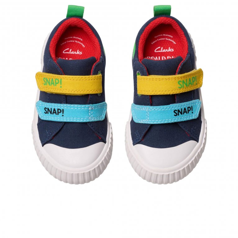 Charles Clinkard Clarks RD Foxing Ace T Kids Infant Canvas Shoes