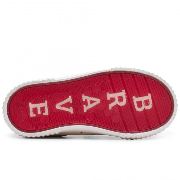 Charles Clinkard Clarks RD Foxing Bow K Girls Canvas Shoes