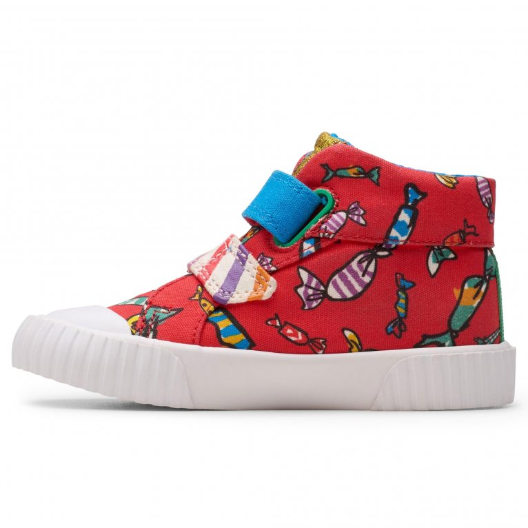 Charles Clinkard Clarks RD Foxing Hi Kids Hi Top Canvas Shoes