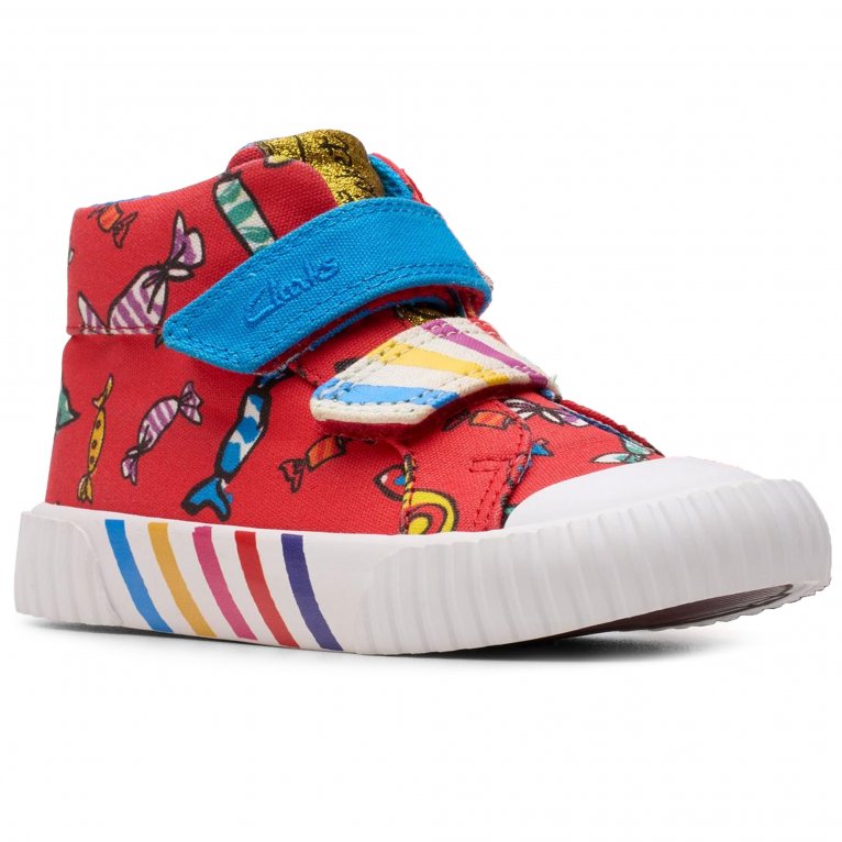 charles clinkard Clarks RD Foxing Hi Kids Hi Top Canvas Shoes
