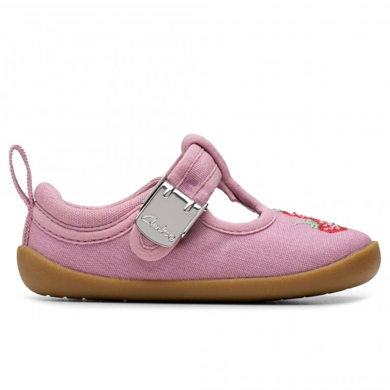Charles Clinkard Clarks Roamer Grow T Girls Infant Canvas Shoes
