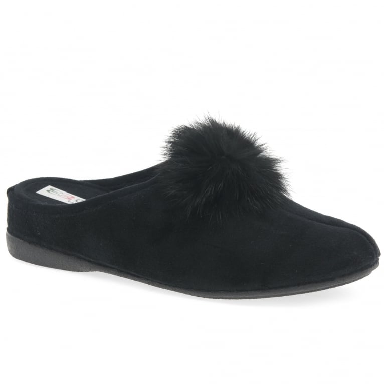 charles clinkard Cosdam Pom Pom Womens Slip On Mule Slippers