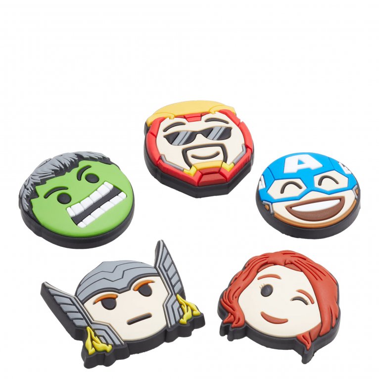 charles clinkard Crocs Avengers Emojis 5 Pack Jibbitz