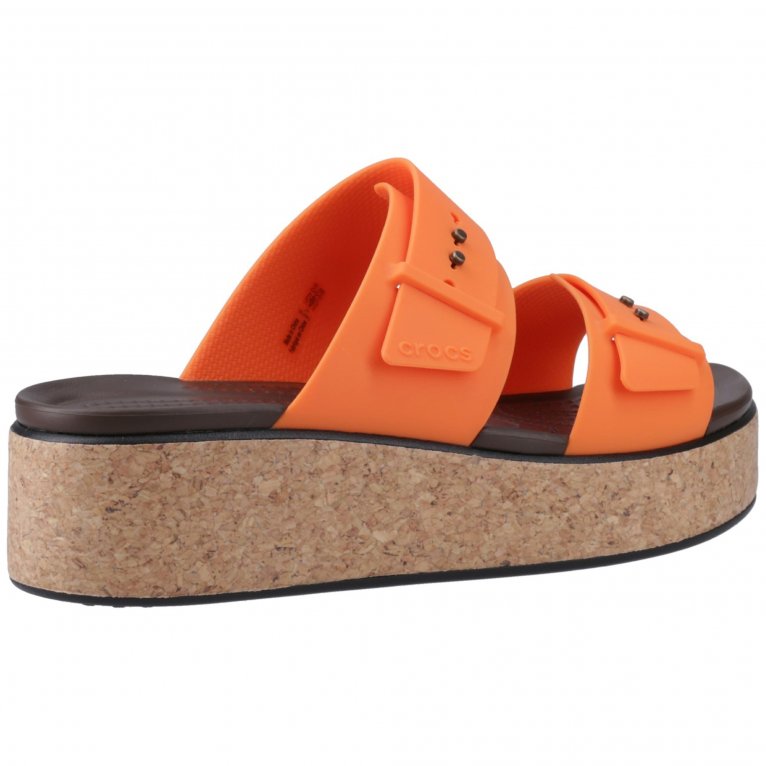 Charles Clinkard Crocs Brooklyn Buckle Womens Low Wedge Sandals