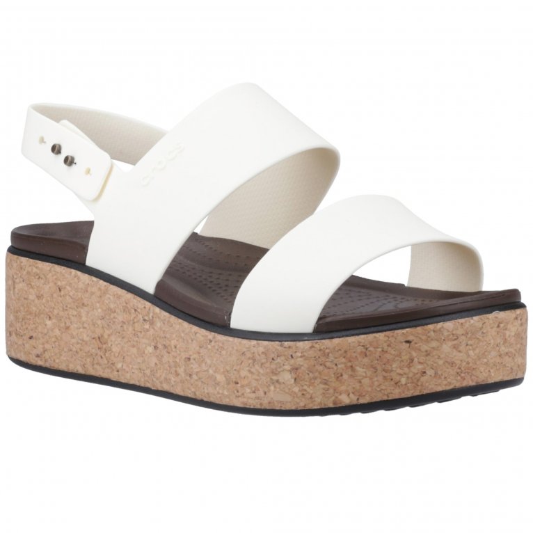 charles clinkard Crocs Brooklyn Cork Womens Low Wedge Sandals