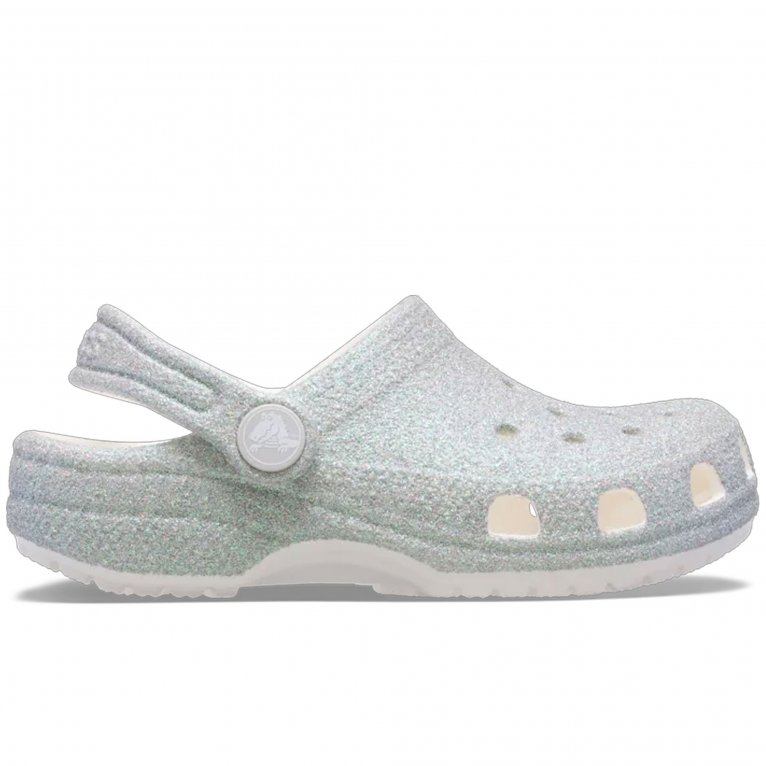 Charles Clinkard Crocs Classic Glitter Clog Girls Infant Sandals