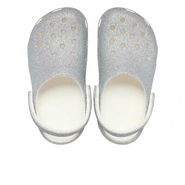 Charles Clinkard Crocs Classic Glitter Clog Girls Infant Sandals
