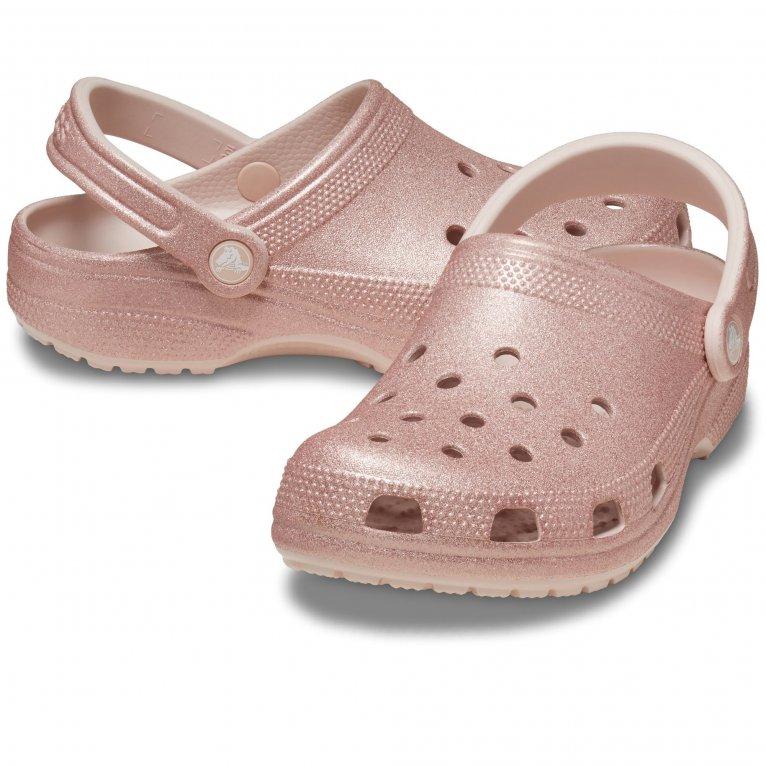 Charles Clinkard Crocs Classic Glitter Womens Sandals
