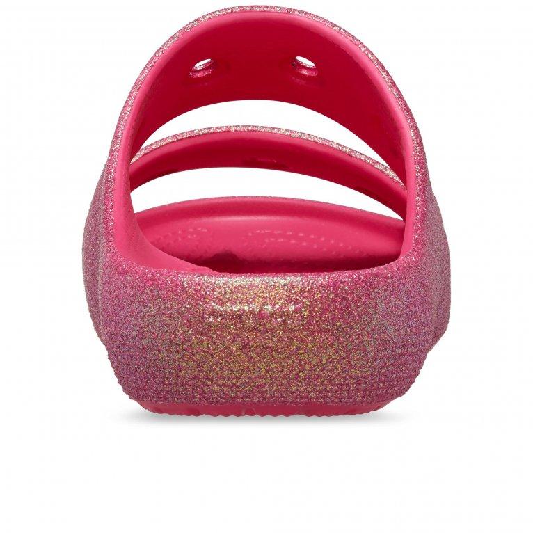 Charles Clinkard Crocs Classic Iridescent Glitter Womens Sandals