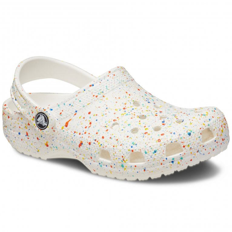 charles clinkard Crocs Classic Splatter Paint Kids Clogs