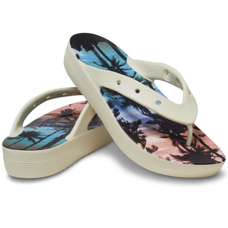 Charles Clinkard Crocs Classic Summer Nostalgia Platform Womens Flip Flops