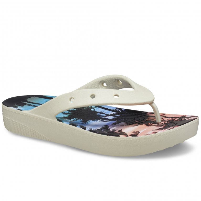 charles clinkard Crocs Classic Summer Nostalgia Platform Womens Flip Flops