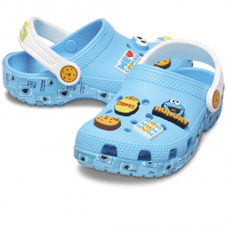Charles Clinkard Crocs Cookie Monster Classic Kids Clogs