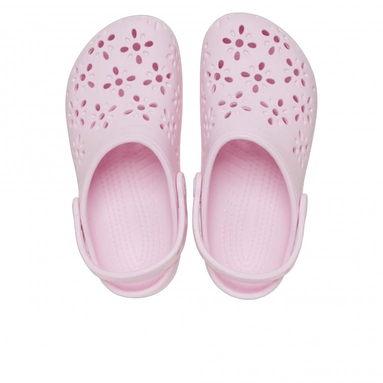 Charles Clinkard Crocs Floral Cut Clog Girls Sandals