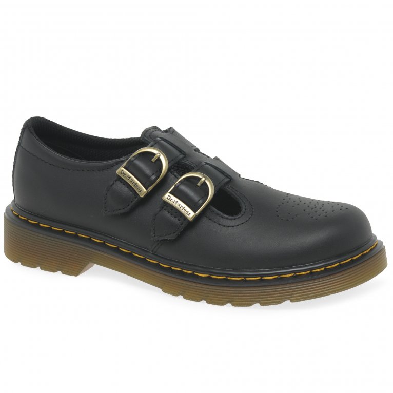 charles clinkard Dr. Martens 8065 Buckle Girls Junior School Shoes