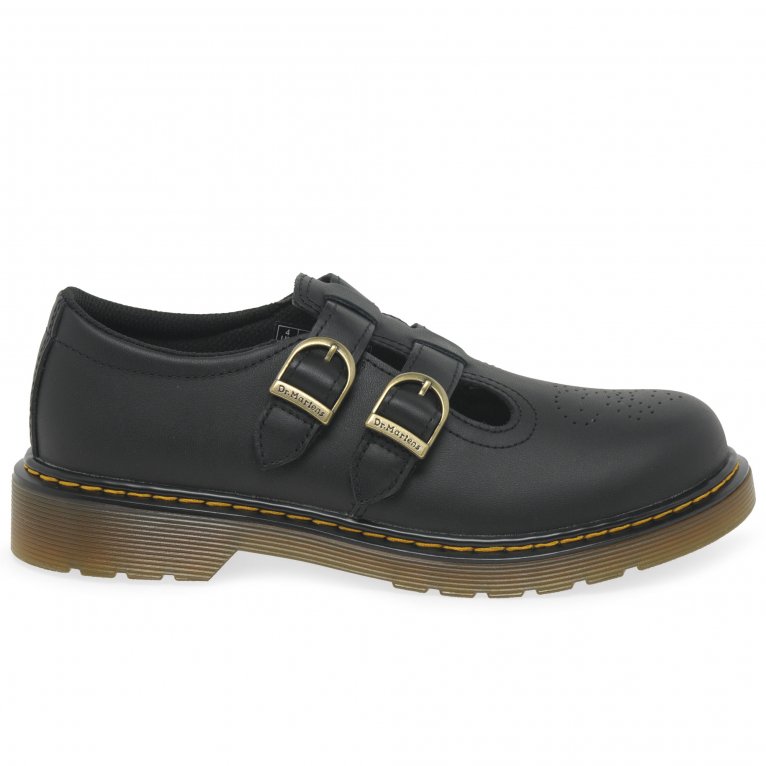 Charles Clinkard Dr. Martens 8065 Buckle Girls Senior School Shoes