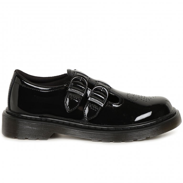 Charles Clinkard Dr. Martens 8065 Buckle Junior Girls School Shoes