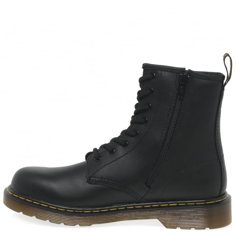Charles Clinkard Dr. Martens Delaney Core Senior Kids Black Boots