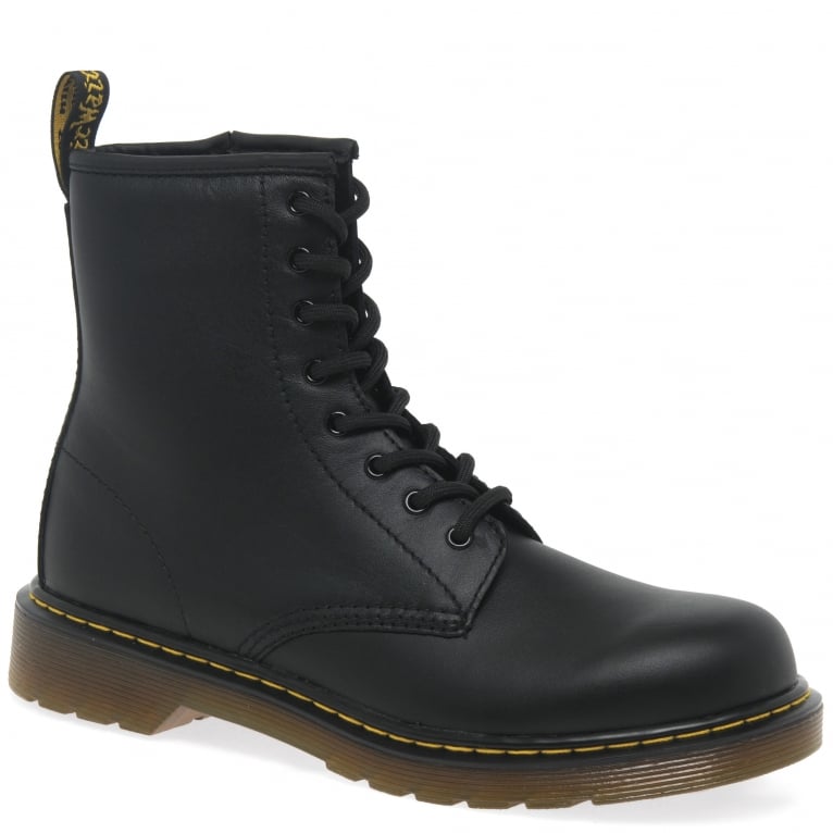 charles clinkard Dr. Martens Delaney Core Senior Kids Black Boots