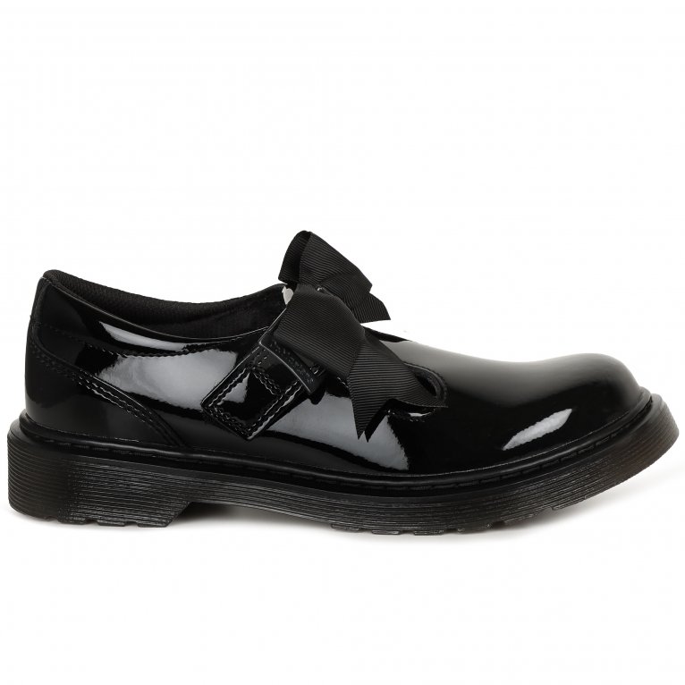 Charles Clinkard Dr. Martens Polley II Bow Girls Junior School Shoes