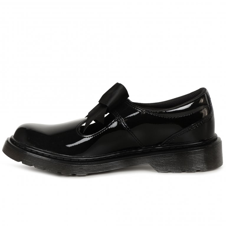 Charles Clinkard Dr. Martens Polley II Bow Girls Junior School Shoes