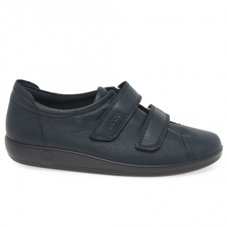 Charles Clinkard Ecco Soft 2 Strap Womens Casual Trainers
