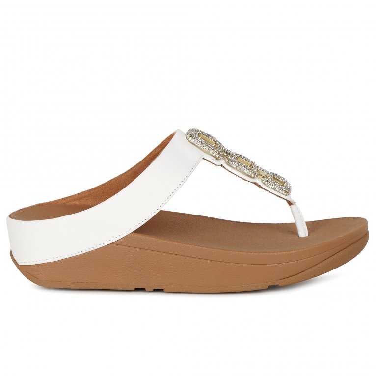 Charles Clinkard FitFlop Fino Crystal Chain Womens Toe Post Sandals