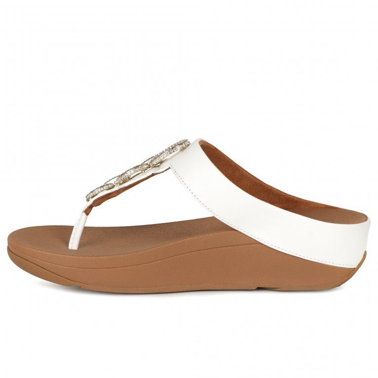 Charles Clinkard FitFlop Fino Crystal Chain Womens Toe Post Sandals