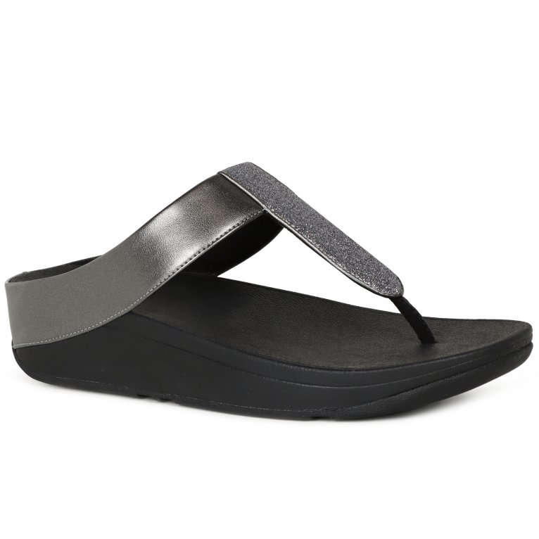 charles clinkard FitFlop Fino Glitterdust Womens Toe Post Sandals