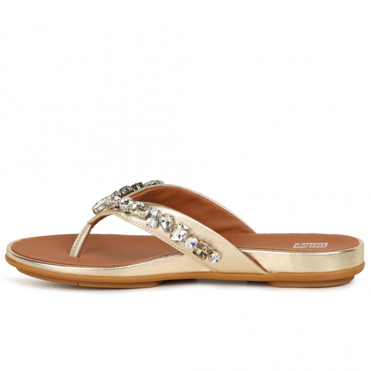 Charles Clinkard FitFlop Gracie Jewel Deluxe Womens Toe Post Sandals