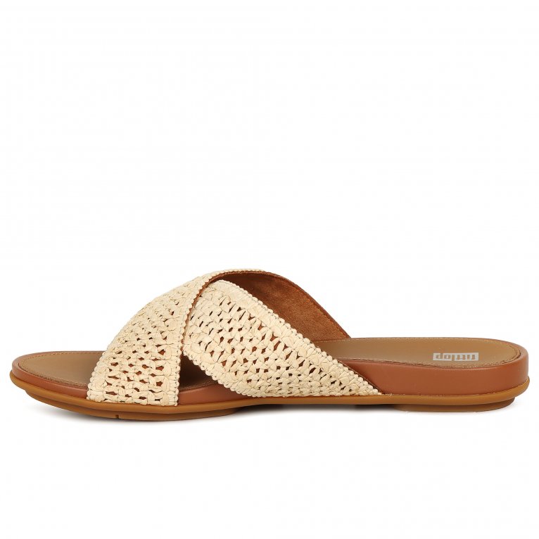Charles Clinkard FitFlop Gracie Woven Cross Slide Womens Sandals