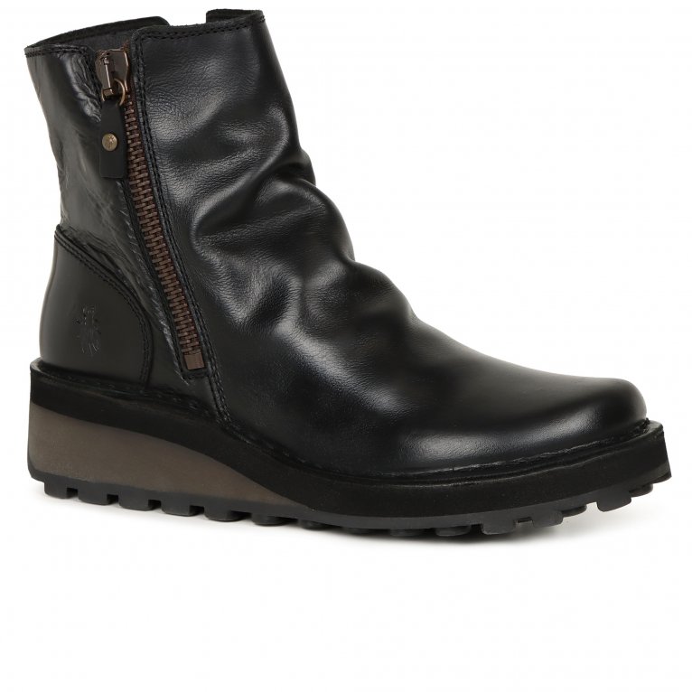 charles clinkard Fly London Hole Womens Wedge Heel Boots