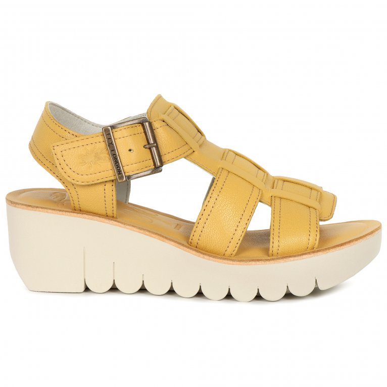 Charles Clinkard Fly London Yudd Womens Wedge Heel Sandals